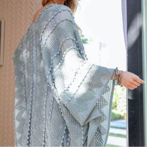 Sage Cardigan with zig zag pattern - Picture 2 of 3